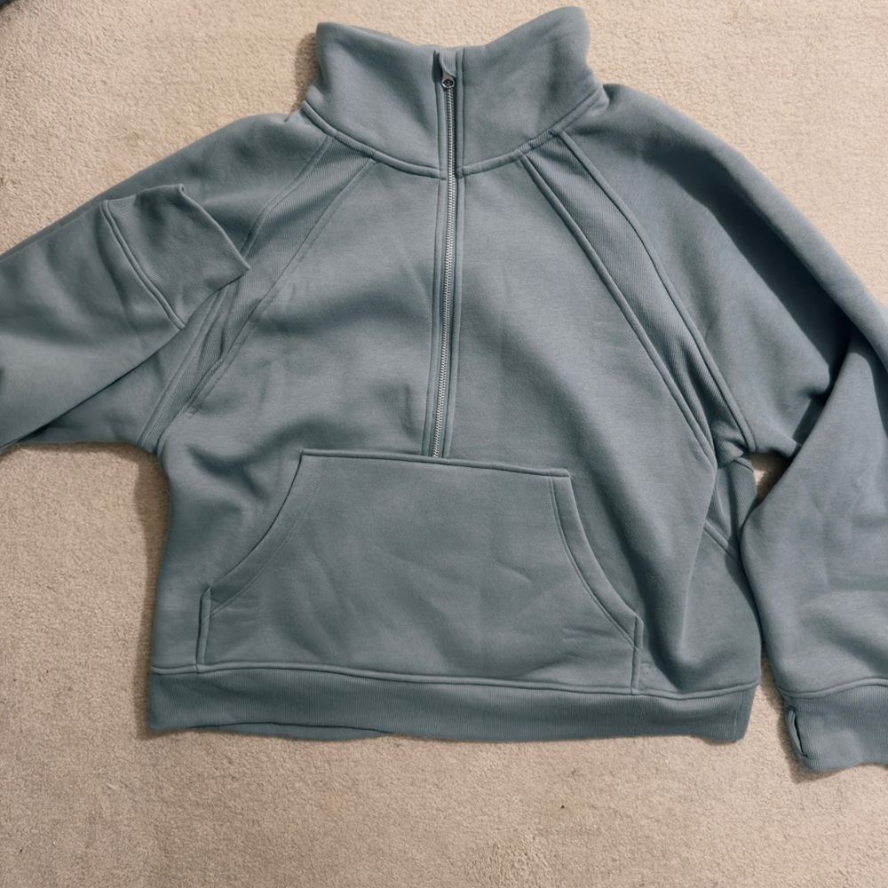 NWT Danskin Women's Light Blue Quarter-Zip Sweatshirt